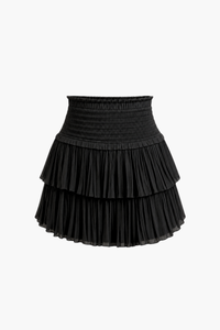 Evangeline Smocked Layer Mini Skirt