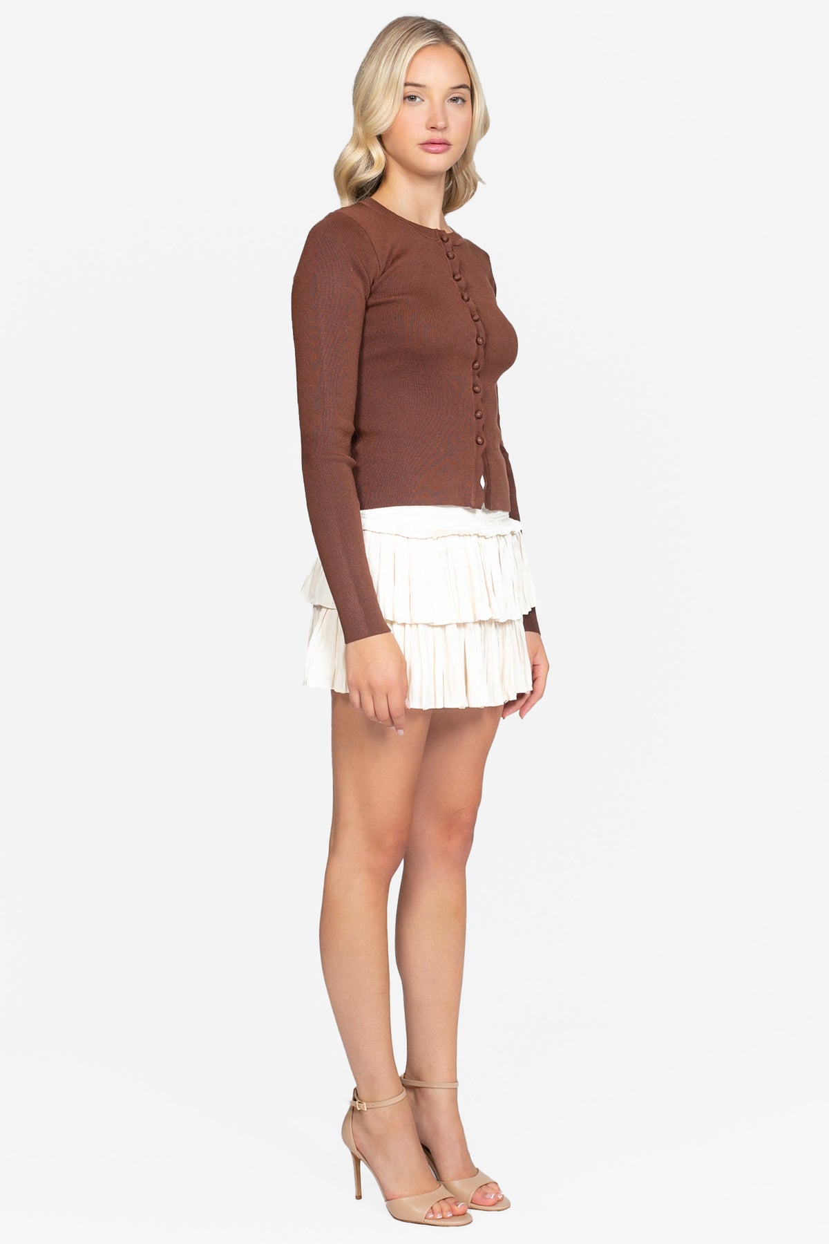 Evangeline Smocked Layer Mini Skirt