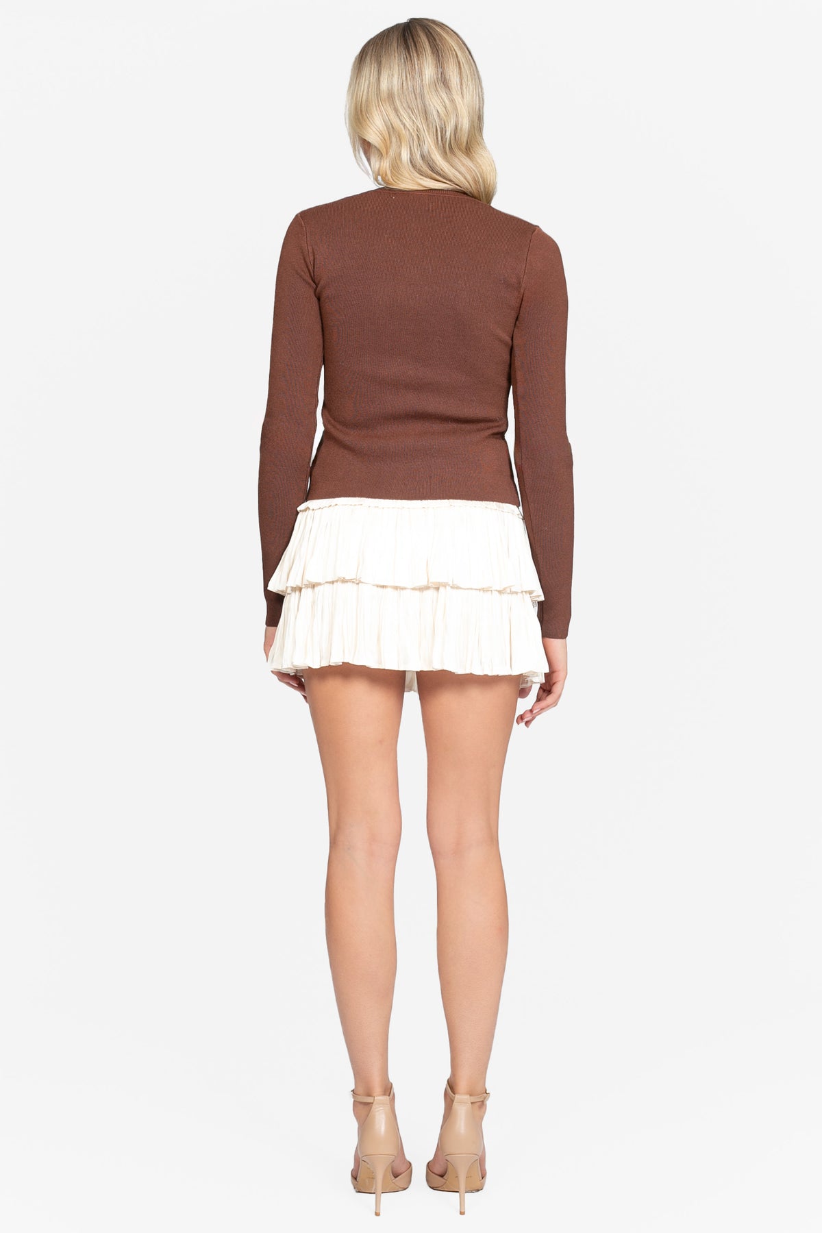 Evangeline Smocked Layer Mini Skirt
