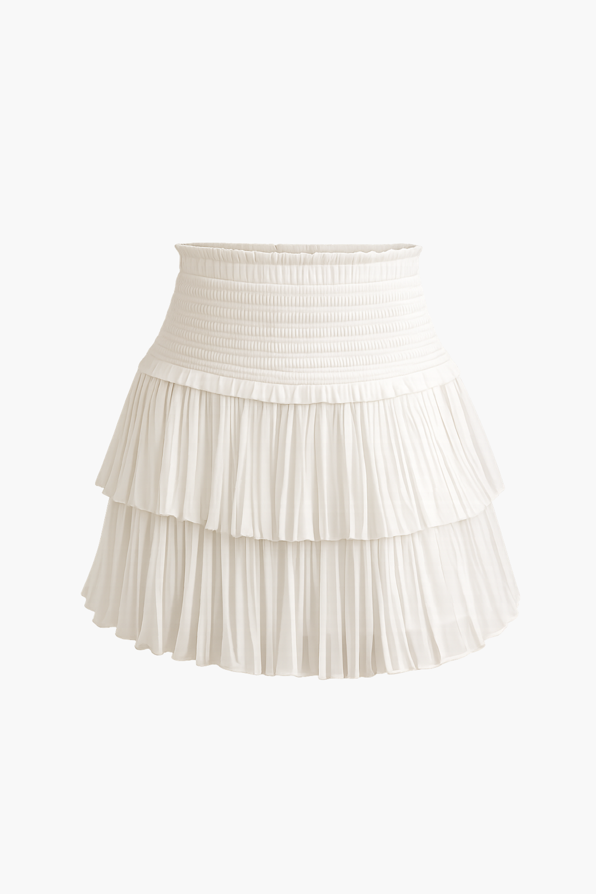 Evangeline Smocked Layer Mini Skirt