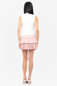 Evangeline Smocked Layer Mini Skirt - honey