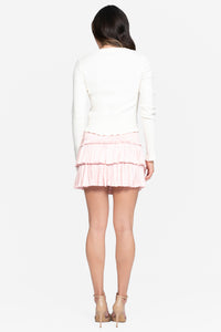 Evangeline Smocked Layer Mini Skirt