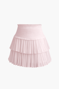 Evangeline Smocked Layer Mini Skirt