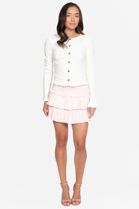 Evangeline Smocked Layer Mini Skirt