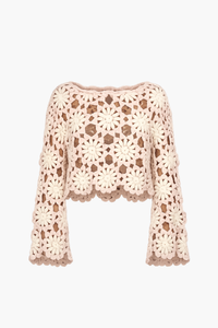 Paloma Floral Crochet Sweater