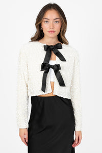 Isabel Bow Tie Front Jacket - honey
