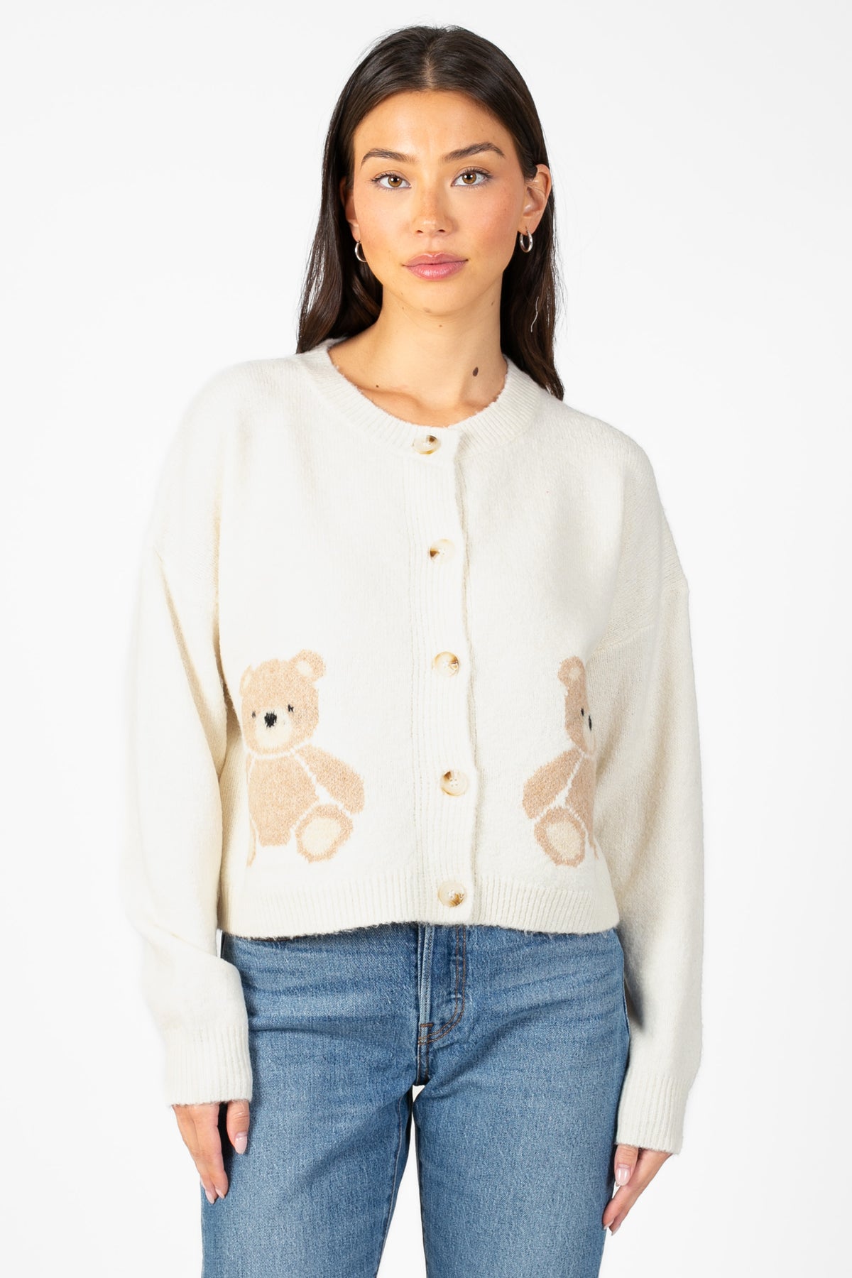 Beary Sweet Cardigan - honey
