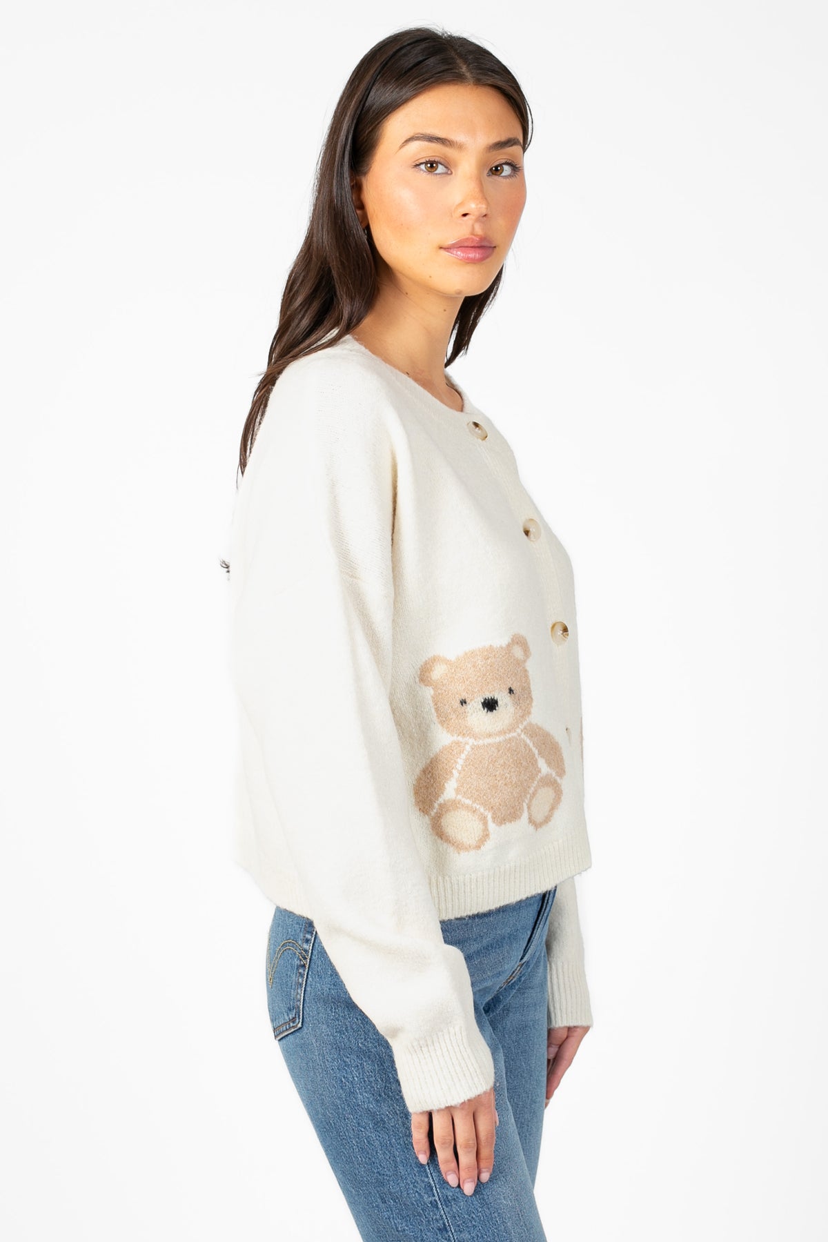 Beary Sweet Cardigan - honey