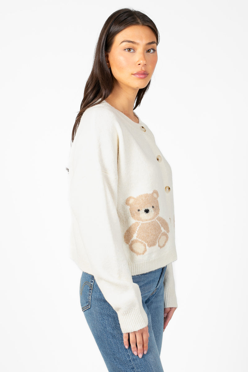 Beary Sweet Cardigan - honey