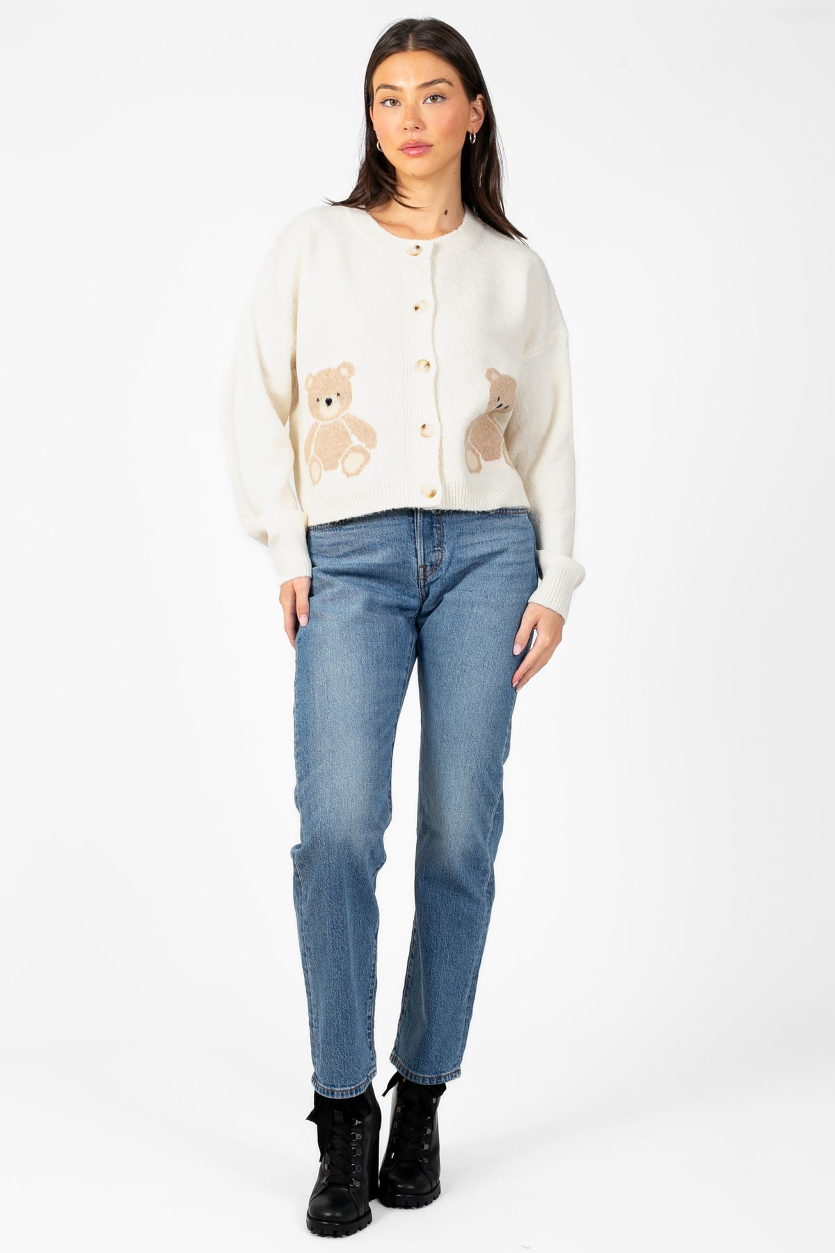 Beary Sweet Cardigan - honey