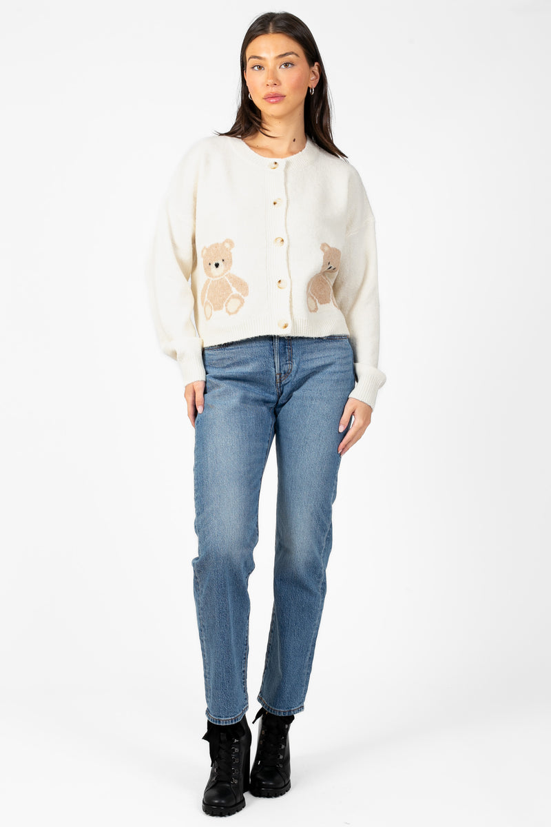 Beary Sweet Cardigan - honey