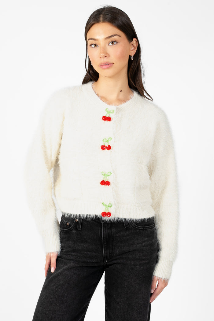 Cherry on Top Cardigan - honey