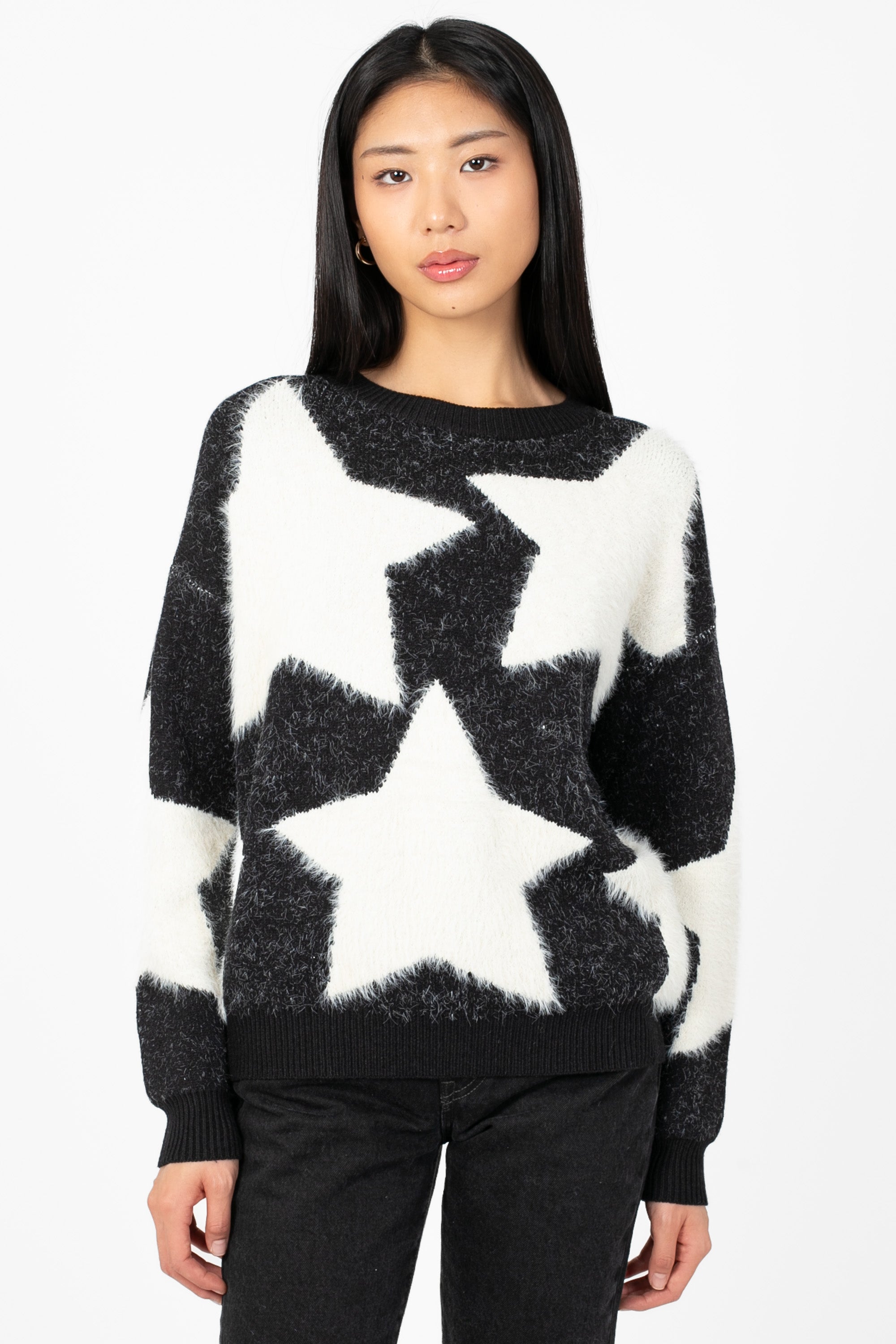 Cosmic Girl Fuzzy Star Sweater