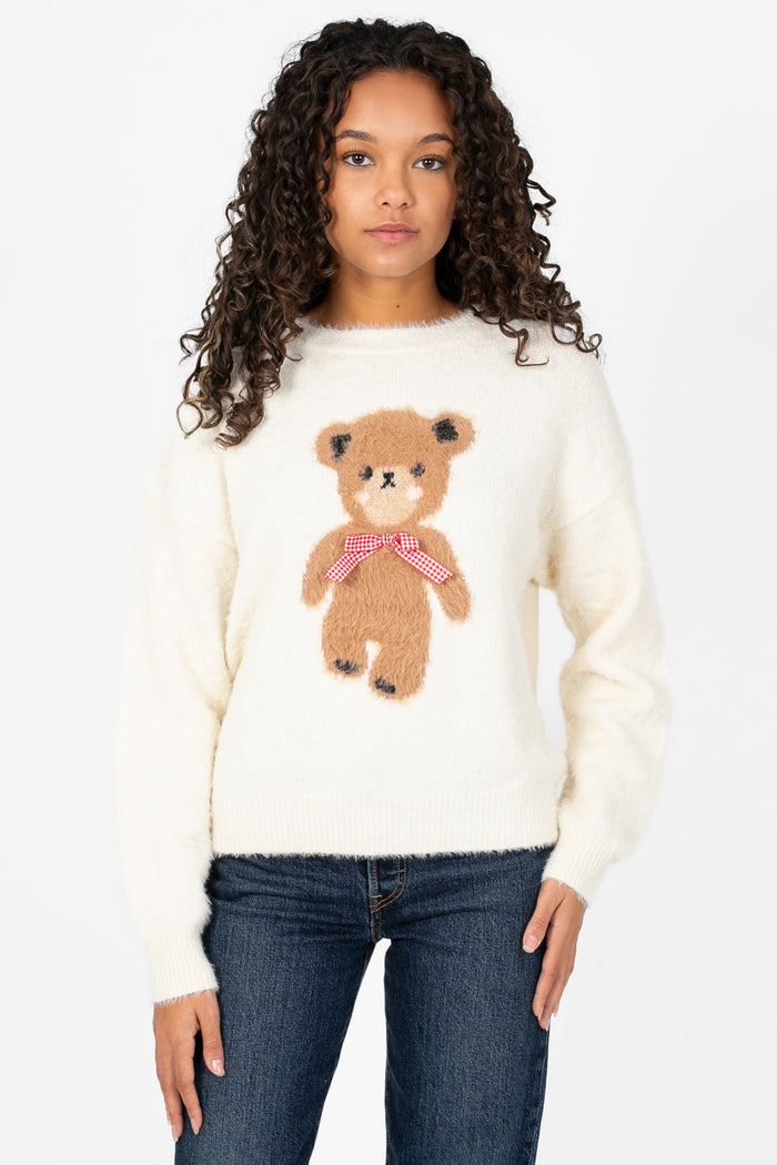 Teddy Bow Sweater - honey