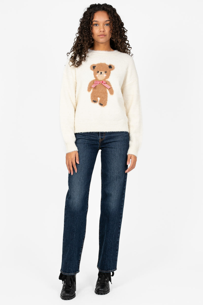 Teddy Bow Sweater - honey