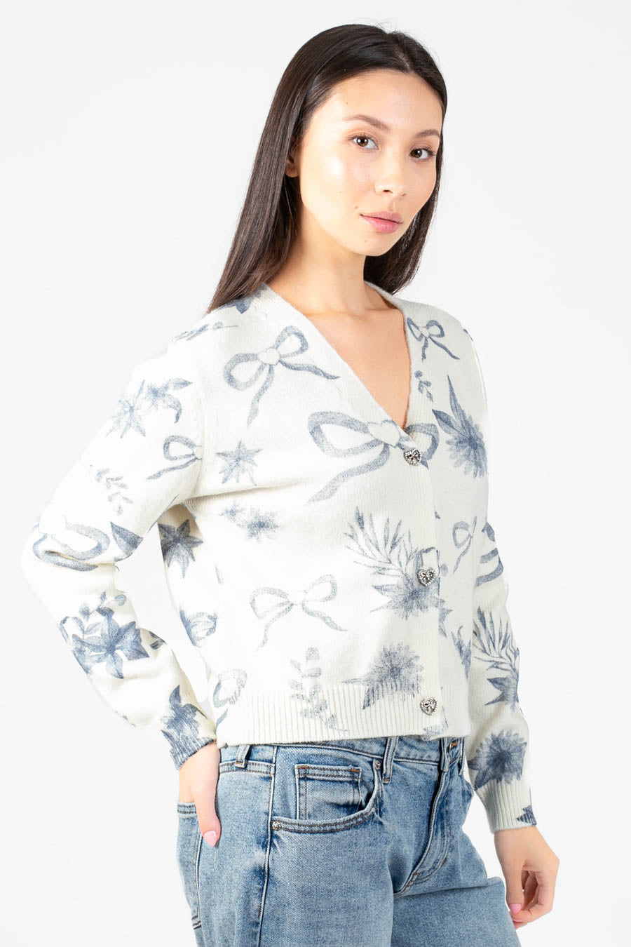 Lyla + Luxe® Kailiebow Cardigan - honey