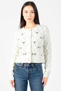 Lyla + Luxe® Lacey Rose Cardigan - honey