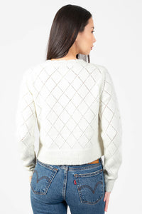 Lyla + Luxe® Lacey Rose Cardigan - honey