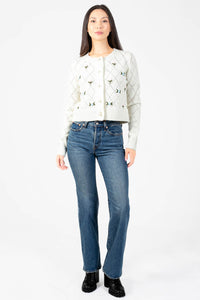 Lyla + Luxe® Lacey Rose Cardigan - honey