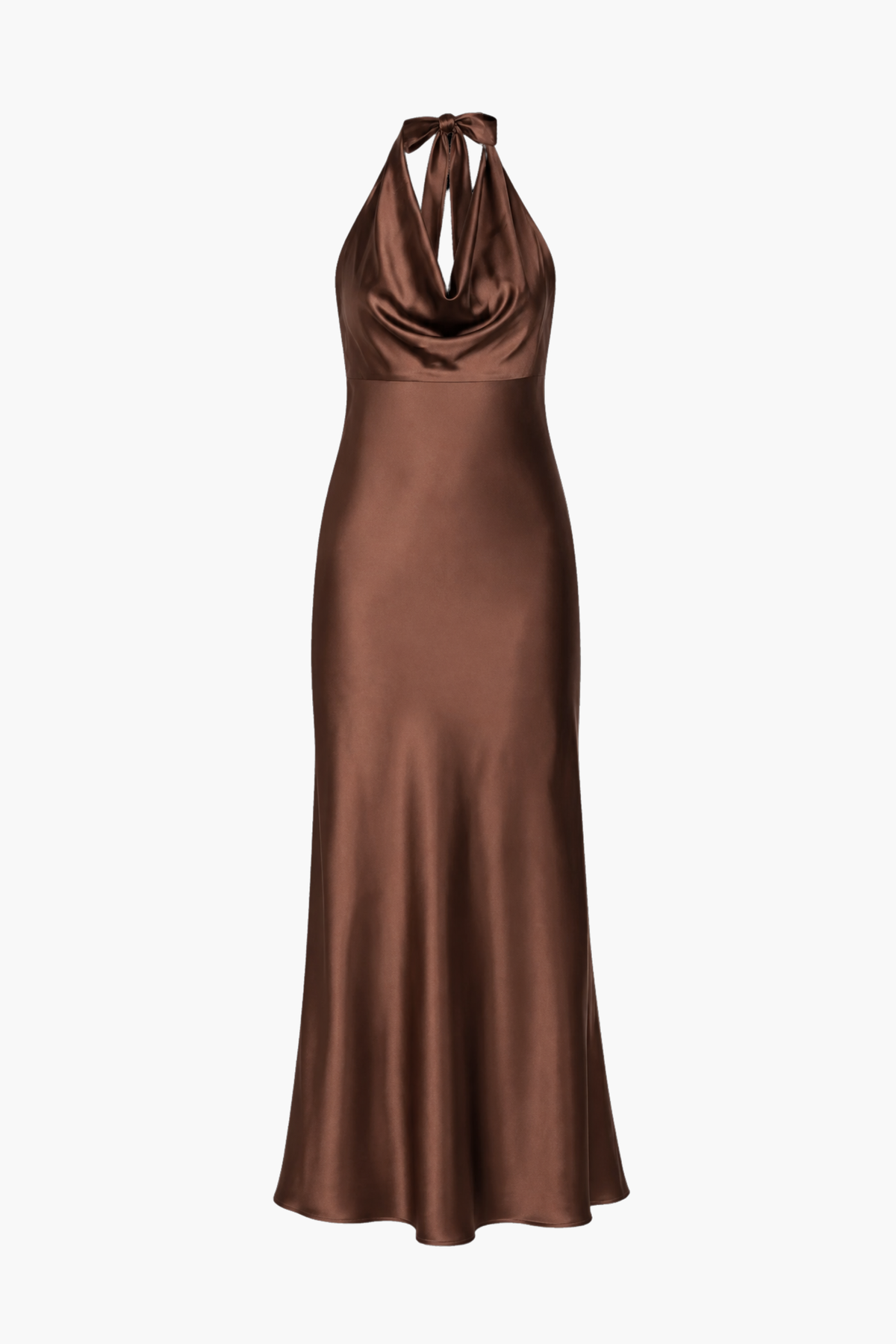 Sabine Cowl Neck Satin Maxi Dress