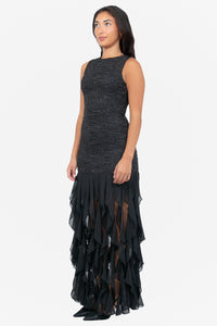 Katerina Crochet Ruffle Maxi Dress