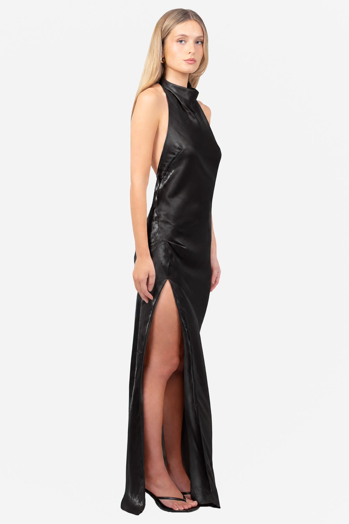 Julia Shine Satin Maxi Dress
