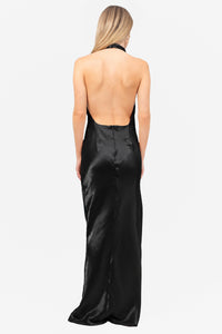 Julia Shine Satin Maxi Dress