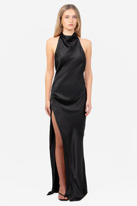 Julia Shine Satin Maxi Dress