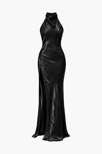 Julia Shine Satin Maxi Dress - honey