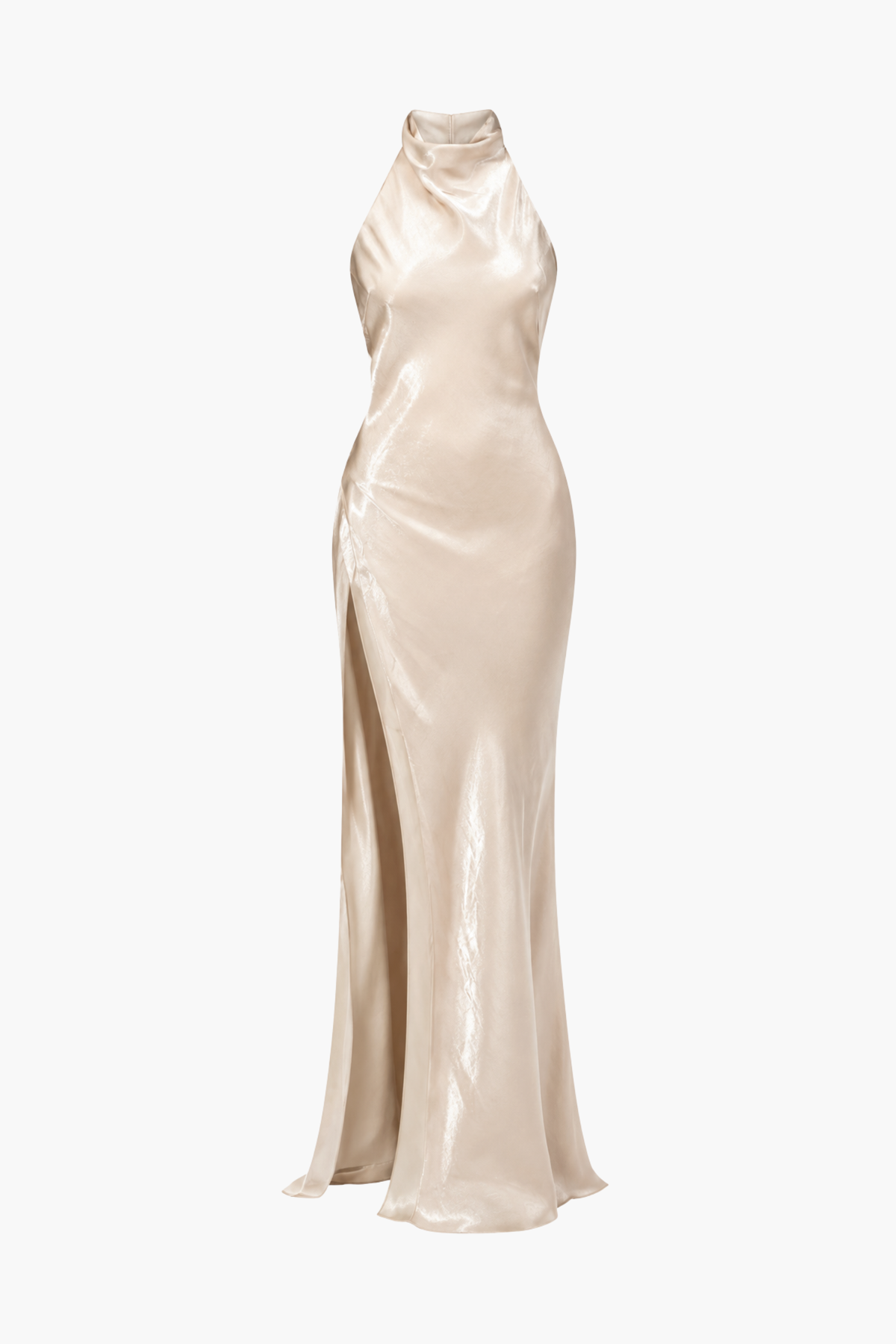 Julia Shine Satin Maxi Dress - honey