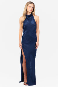 Julia Shine Satin Maxi Dress