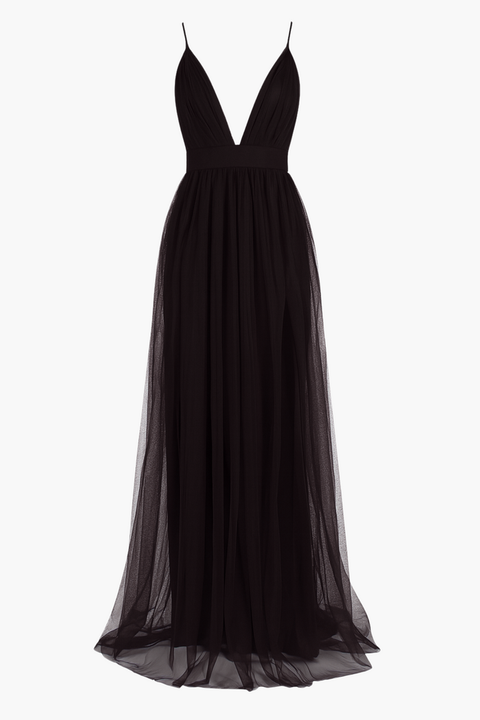 Sandy Tulle Maxi Dress - honey