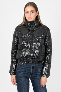 Lena Shiny Puffer Jacket - honey