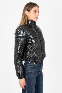 Lena Shiny Puffer Jacket - honey