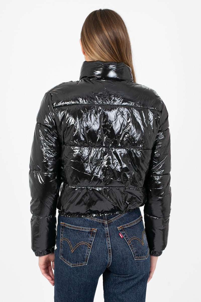 Lena Shiny Puffer Jacket - honey