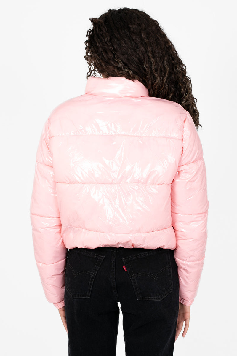 Lena Shiny Puffer Jacket - honey