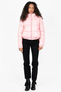 Lena Shiny Puffer Jacket - honey