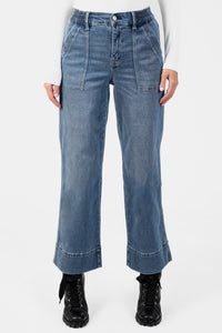 Lovervet® Utility Wide Leg Jeans - honey