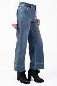 Lovervet® Utility Wide Leg Jeans - honey