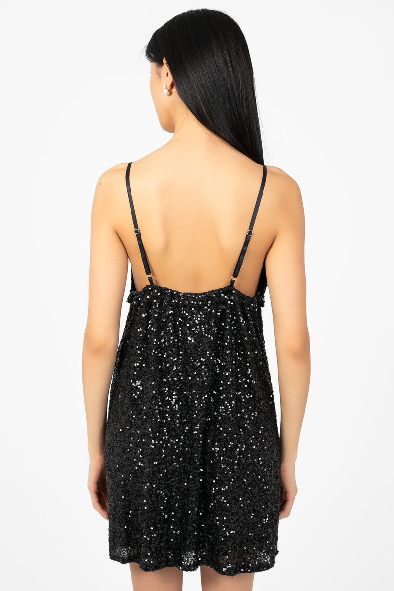 Please Please Please Sequin Mini Dress - honey