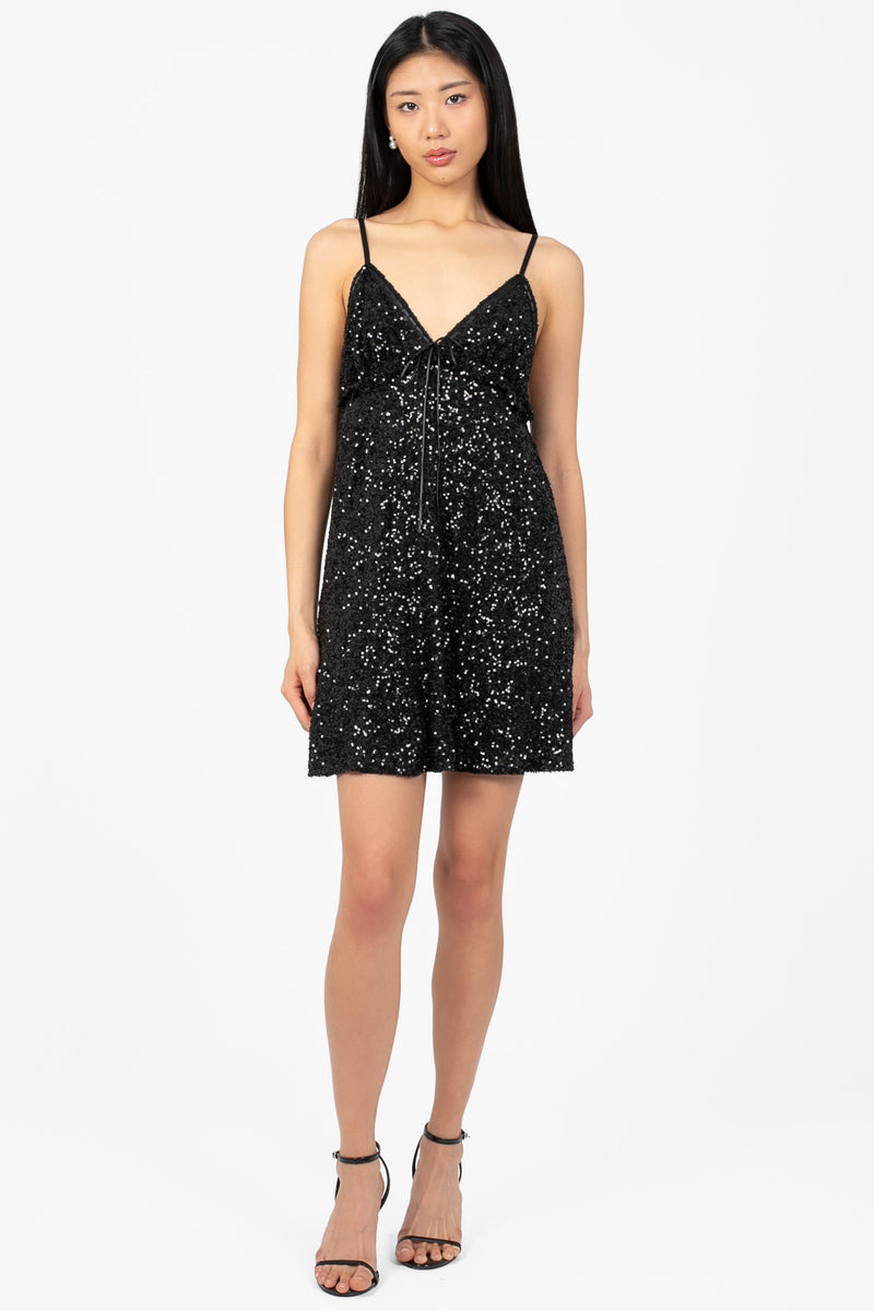 Please Please Please Sequin Mini Dress - honey