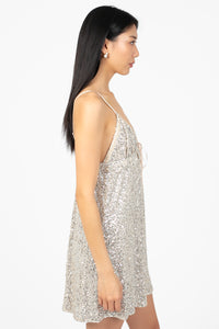 Please Please Please Sequin Mini Dress - honey