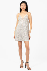 Please Please Please Sequin Mini Dress - honey