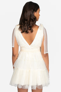 Alba Embellished Tulle Mini Dress