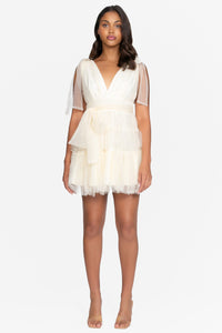Alba Embellished Tulle Mini Dress