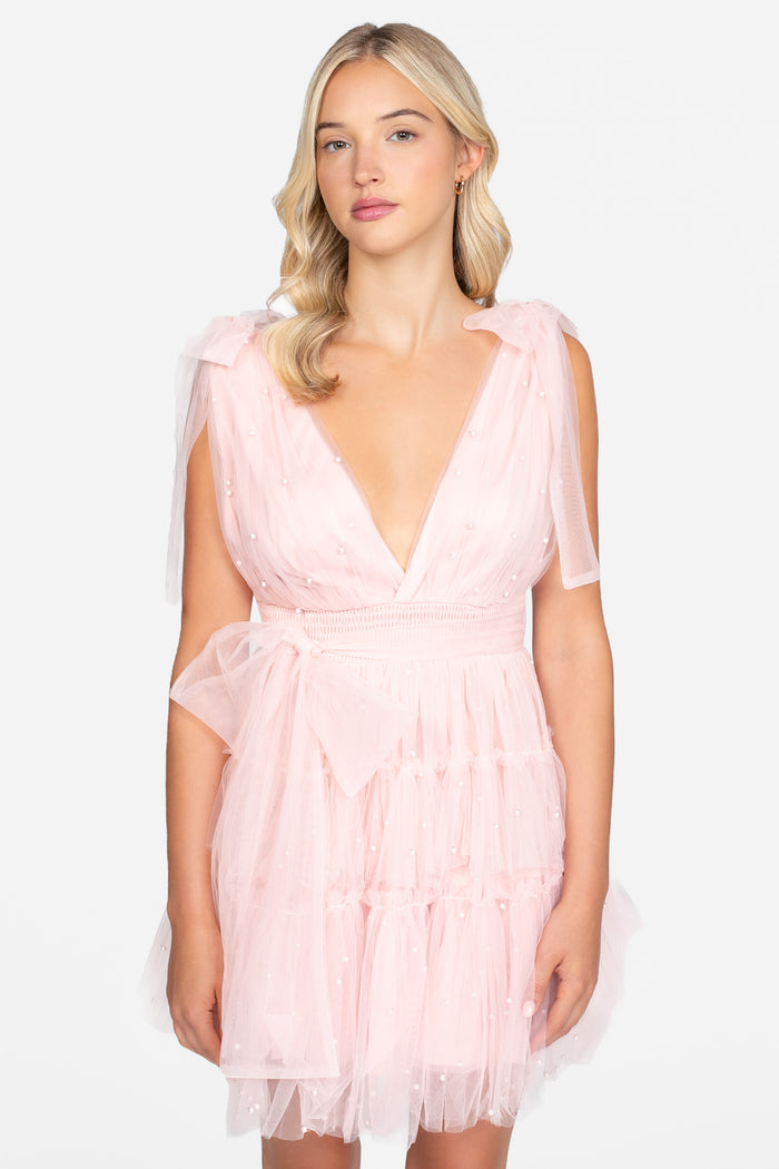 Alba Embellished Tulle Mini Dress