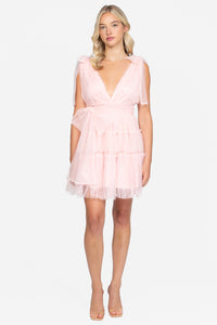 Alba Embellished Tulle Mini Dress