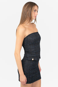Roselle Tube Tweed Mini Dress