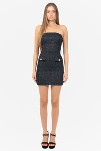 Roselle Tube Tweed Mini Dress