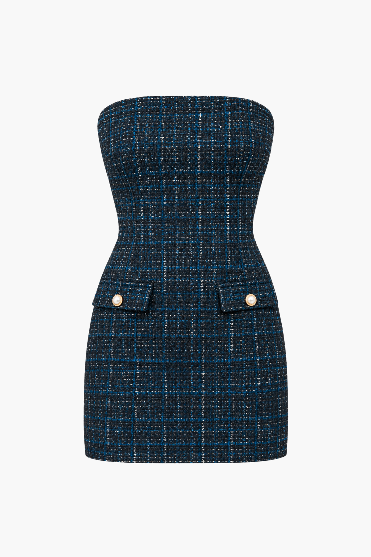 Roselle Tube Tweed Mini Dress